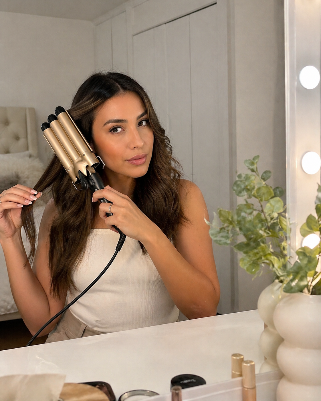 Pinza Rizadora Para Cabello 3 tubos