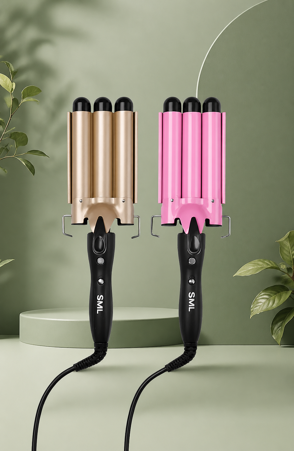 Pinza Rizadora Para Cabello 3 tubos